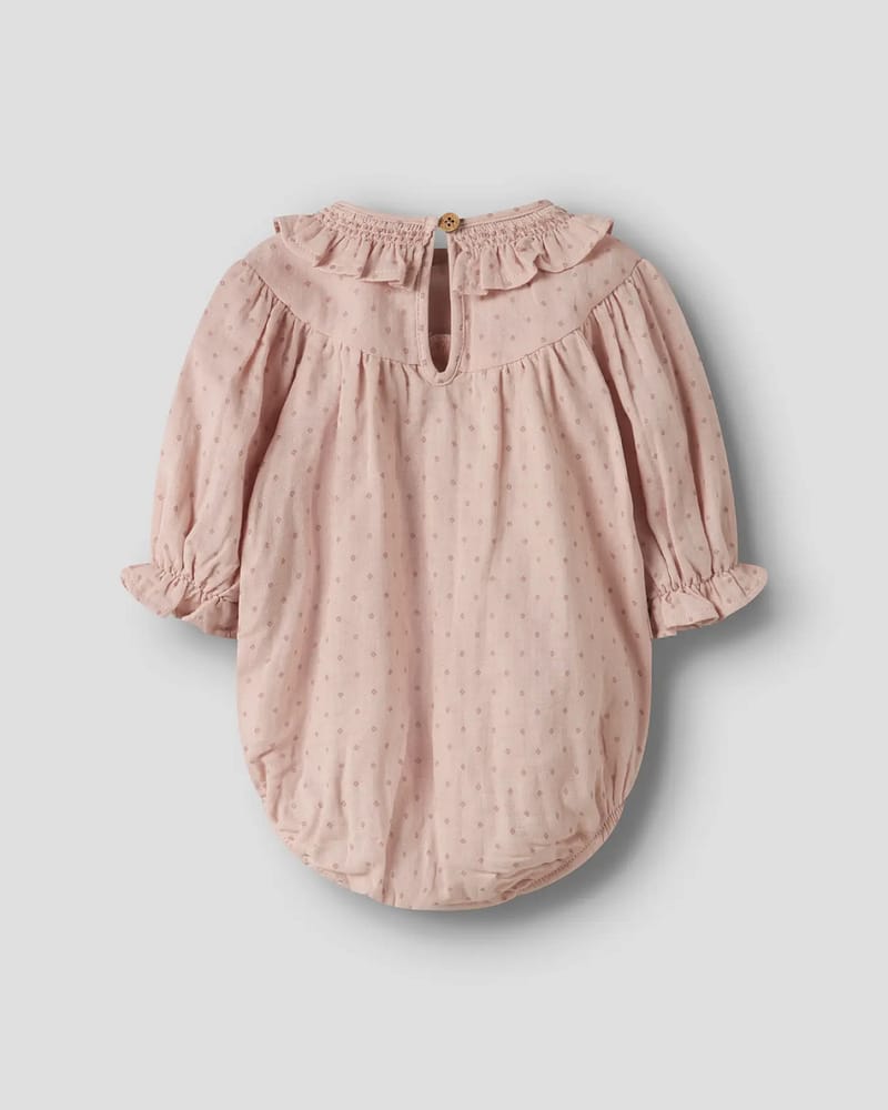 Romper Baby M/ Body - 100% Øko Bomull | NBFDEMBE LS LOOSE ROMBER LIL