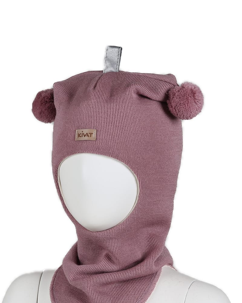 Balaclava Ull m/ Bomullsjersey fôr og Vindstopper | Ubehandlet Ull