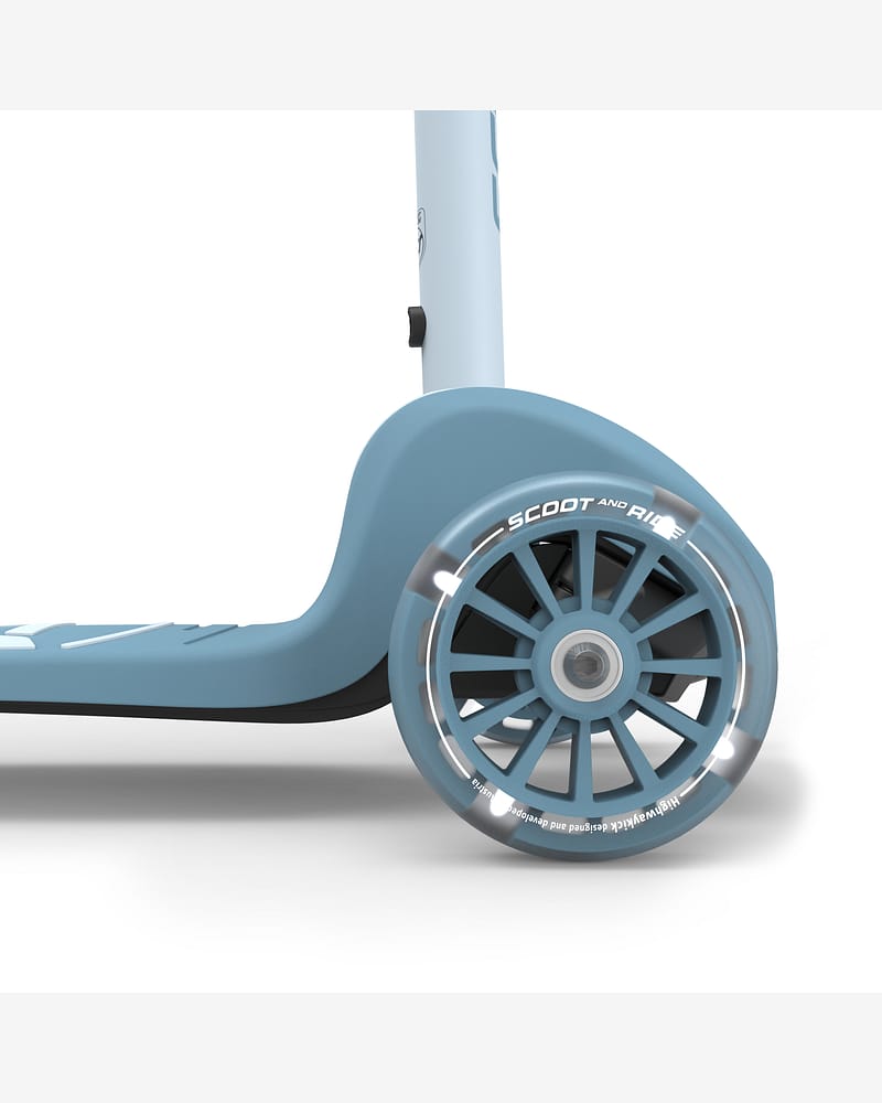 Sparkesykkel Barn 3år+ m/ LEDlys i hjul | Scoot and Ride Highwaykick 3S LED