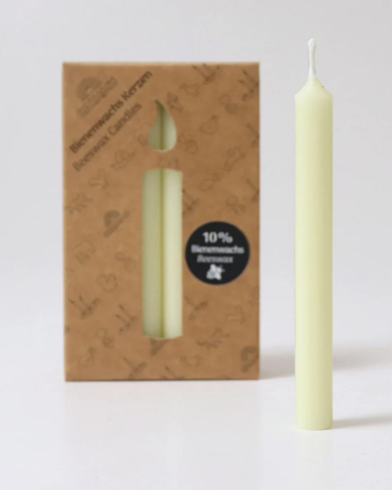 Lys til Bursdagsring - 12pk - 10% Naturlig Bivoks | Grimms Lysestake