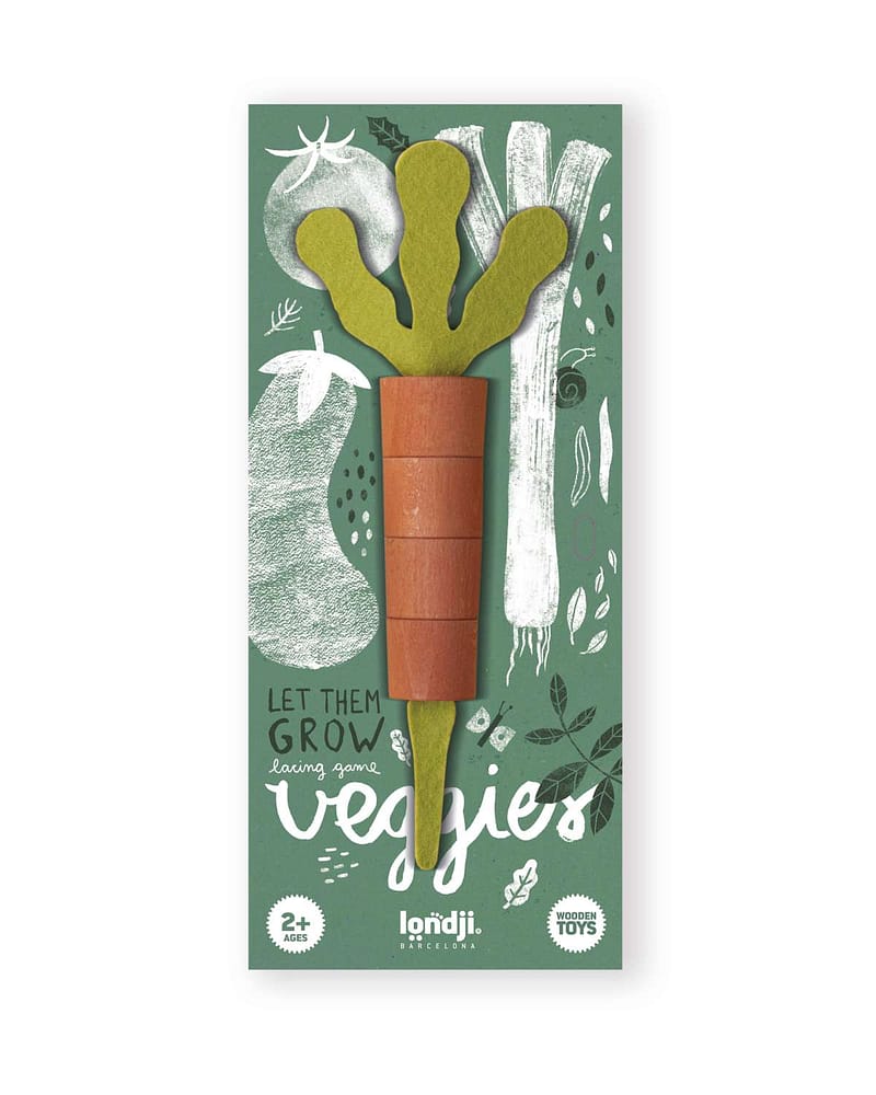 Stableleke m/ Tre-gjennom vri - "Dyrk en grønnsak", 4stk | Montessori Leker