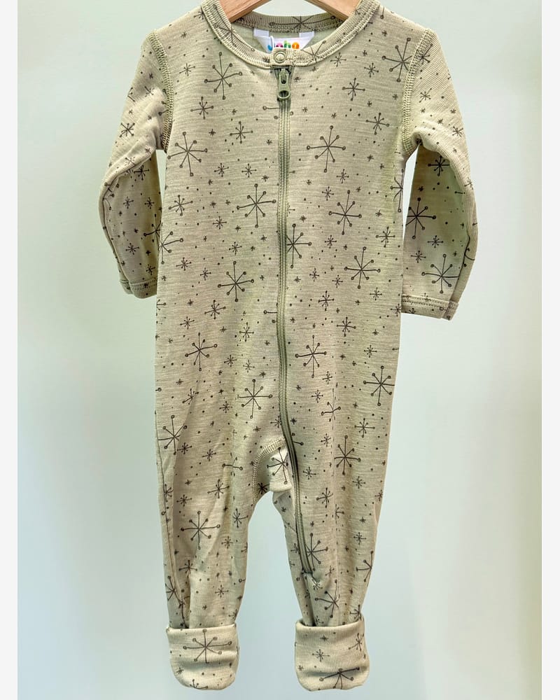 Ullpysj Heldress m/ glidelås og trylleføtter - 100% Merino | Basic