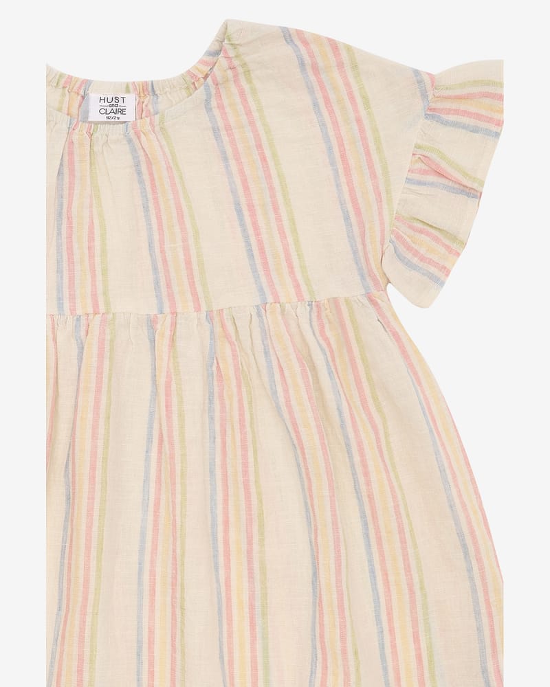 Kjole Barn m/ Volanger - 73% Bomull, 27% Linen | HCKaroline Hello