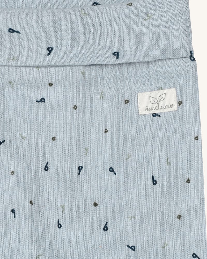 Leggings Baby med dobbelt liv & trylleføtter - Øko Bomull | Luca Letter Aop