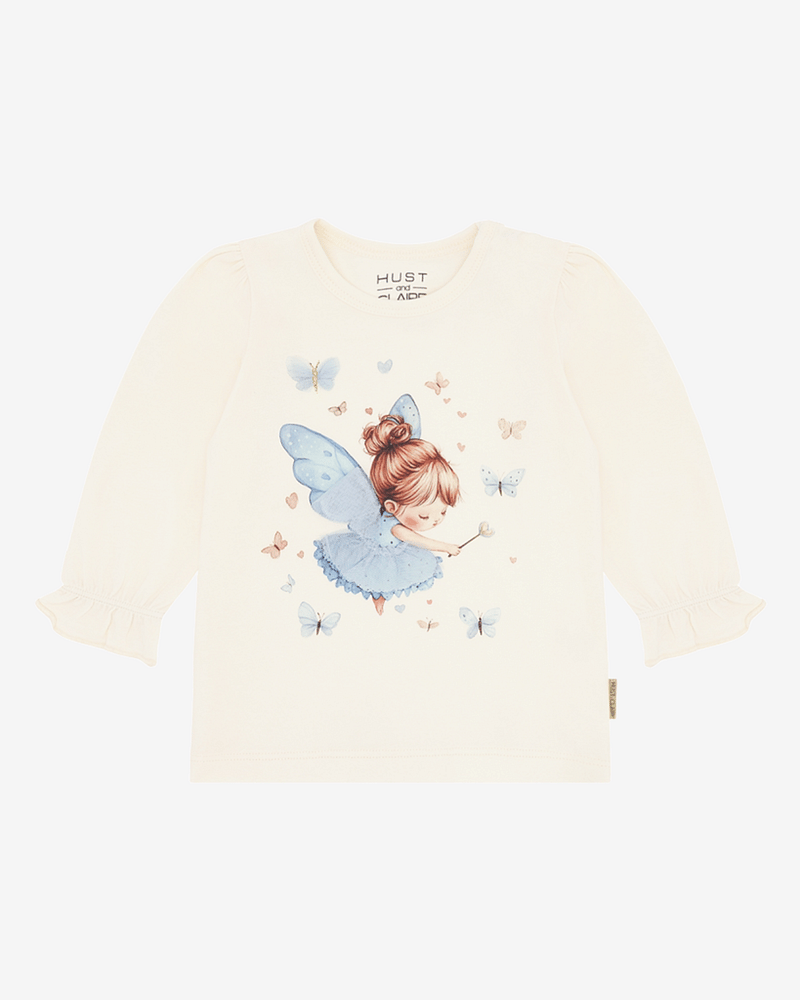 Bluse Barn M/ Volanger - Bomull, Elastan | HCAlma fairy