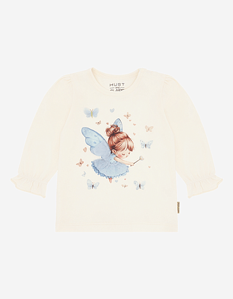 Bluse Barn M/ Volanger - Bomull, Elastan | HCAlma fairy
