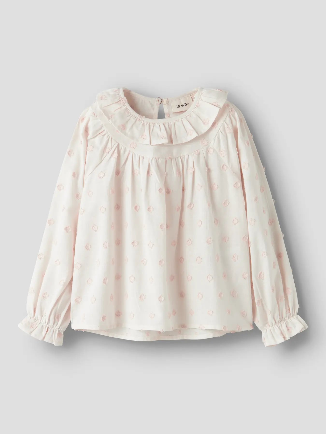 Bluse Barn M/ Volangerkrage – Øko Bomull | Nethe LS Shirt