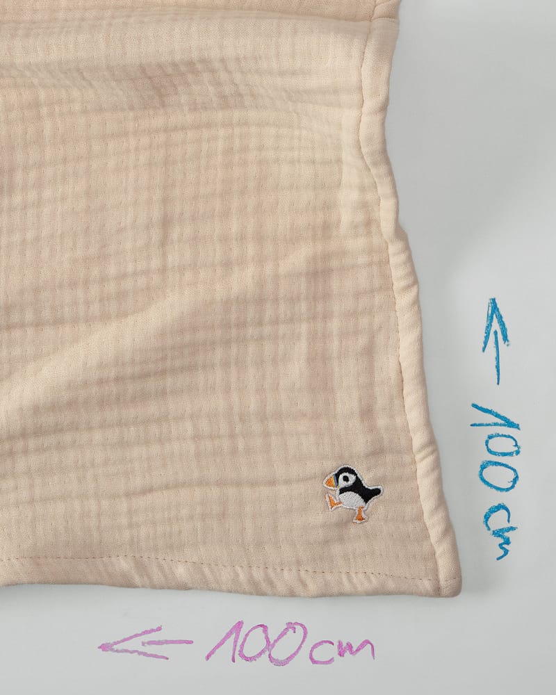 Lunni - Swaddle/Svøpeteppe - 100% Økologisk Musselin - 100x100cm