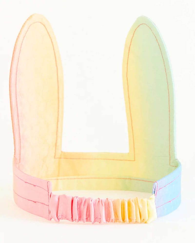 Hårbånd med Kaninører - 100% Silke | Rainbow Bunny Ears