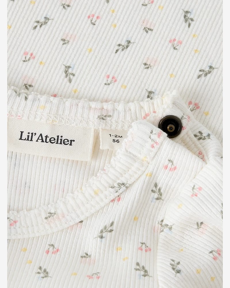 Body Langermet - Ribb, Øko TENCEL | NBFGAGO LS SLIM BODY LIL NOOS