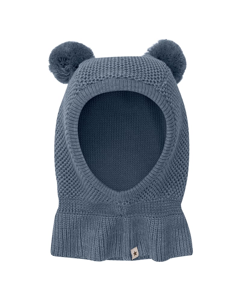Balaclava Ull 2-Lags m/ Vindstopper | Windstopp w. Pompoms