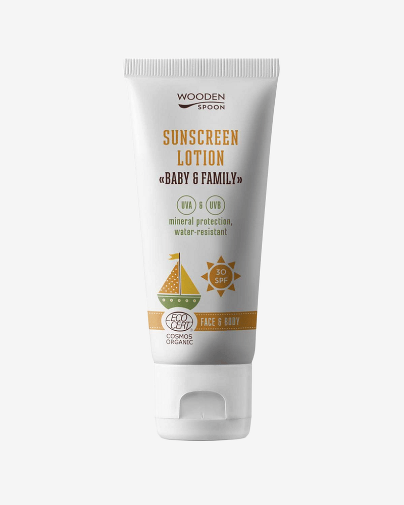 Solkrem Baby & Family SPF30 - Mineral, 100% Naturlig - Trygg for Nyfødt | 100ml
