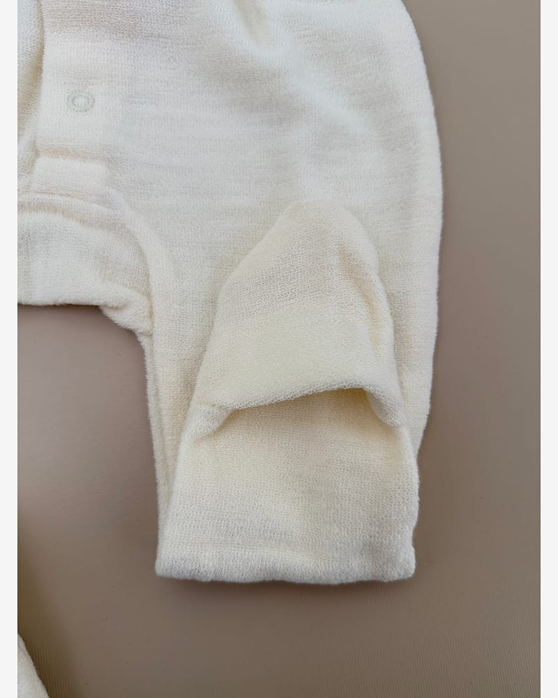 Pysjamas med Føtter i ullfrotte - 100% ubehandlet ull