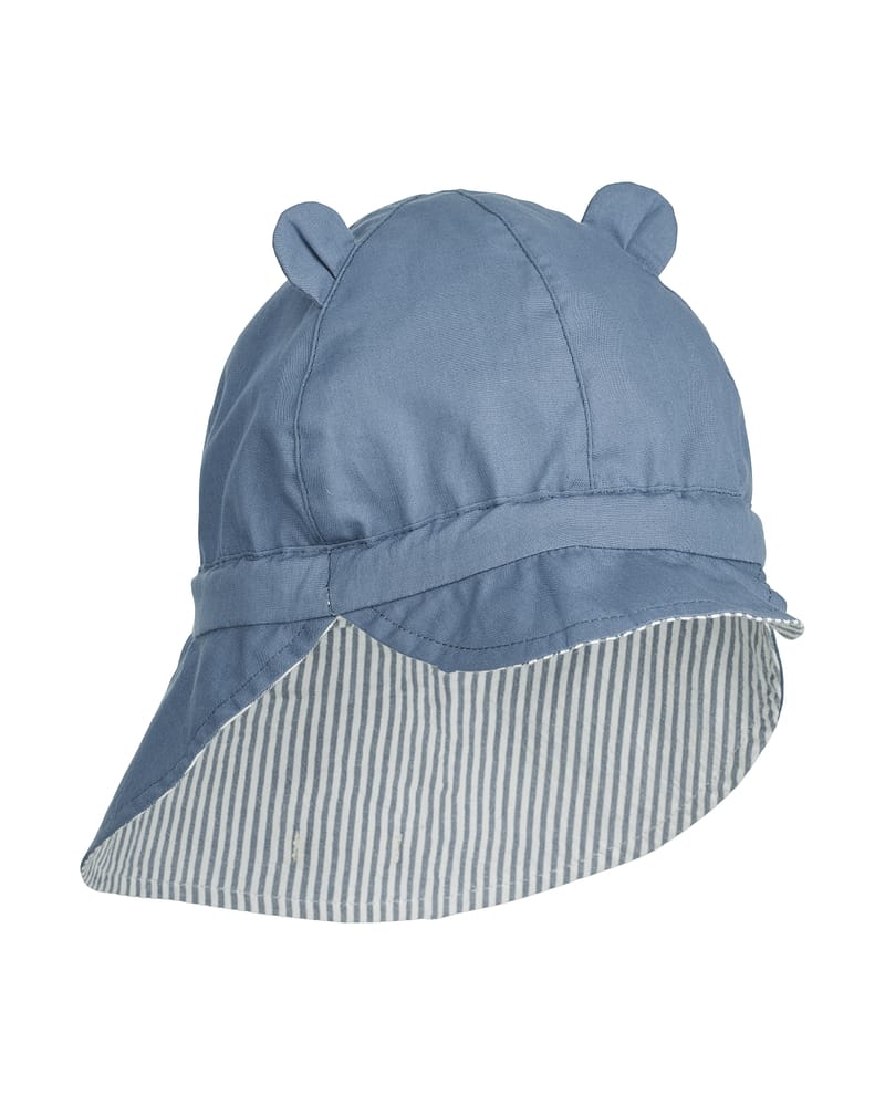 Solhatt m/ Nakkeskygge - Reversibel - Økologisk Bomull | Gorm