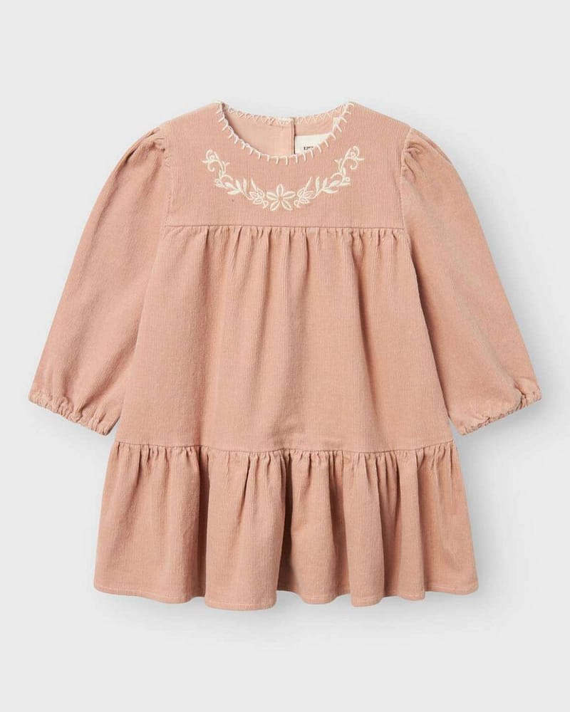 Kjole Barn M/ Volanger - Øko Cordfløyel | Revelle LS Cord Dress