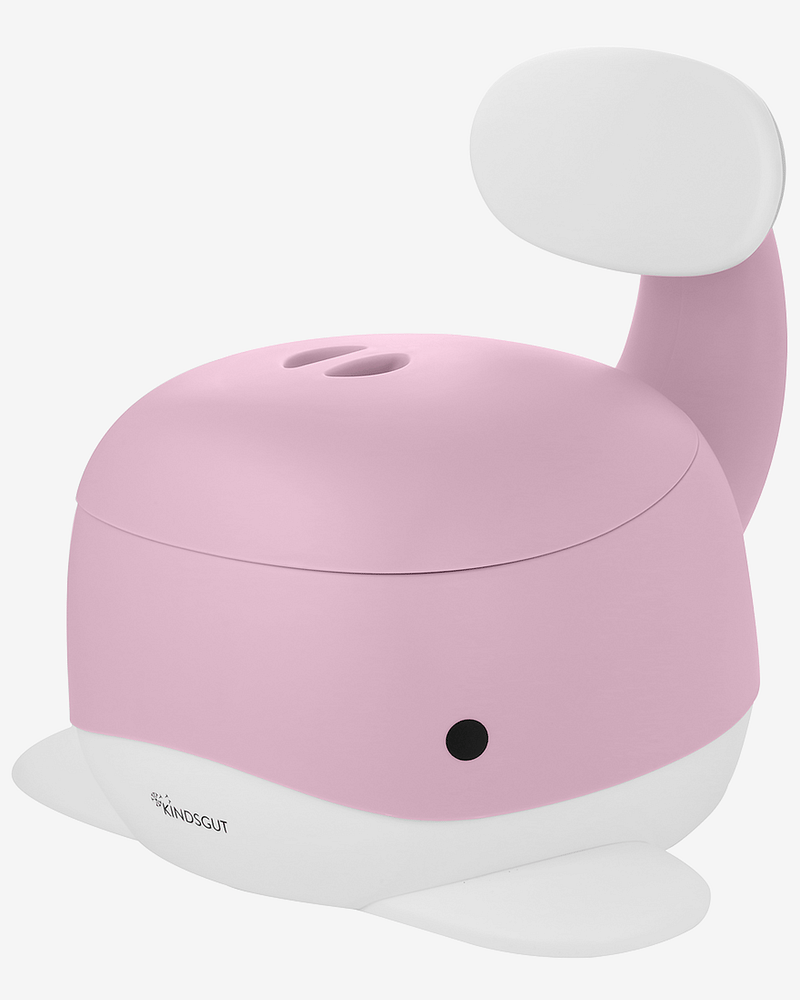 Pottestol Hval m/ Høy Ryggstøtte - Sklisikker og Enkel å Rengjøre