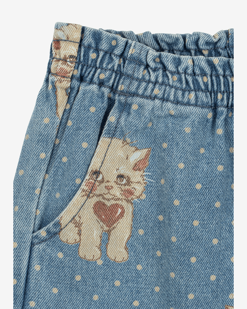 Olabukse Barn - Denim, 100% Øko Bomull | Magot Frill Pants GOTS