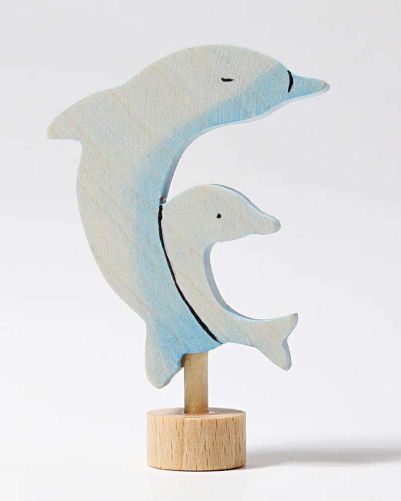 To Delfiner til Bursdagsring | Figur Grimms Lysestake