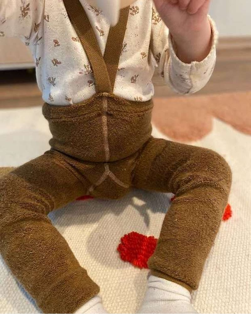 Strømpebukse Teddy u/ føtter m/ seler - Warmy Footless Tights