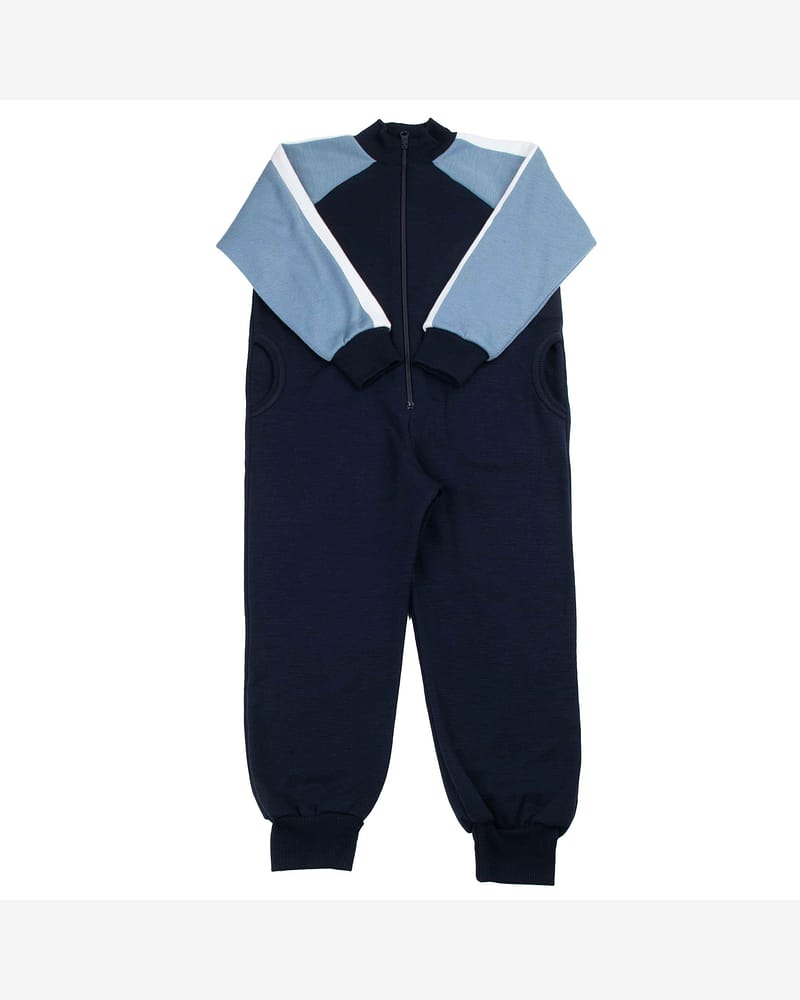 Ulldress i glatt ullfleece - Jumpsuit m/ Glidelås