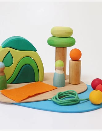 Small world play in the woods