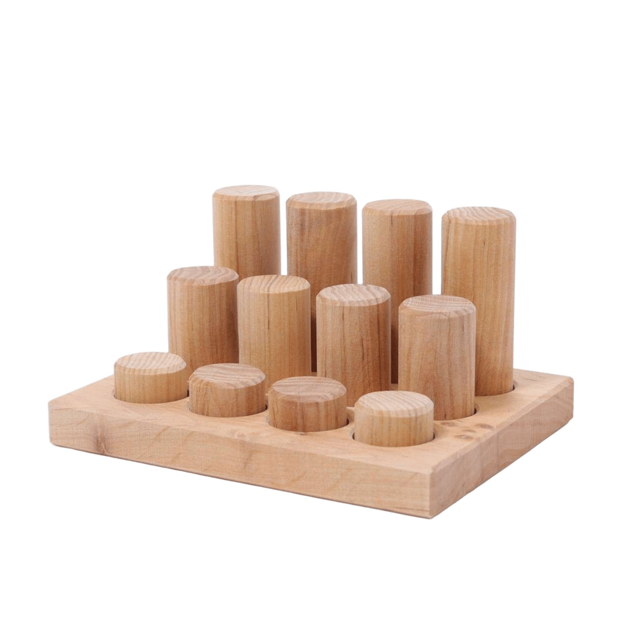 Putte- og Stableleke – Natural, 12 deler | Stacking Game Rollers