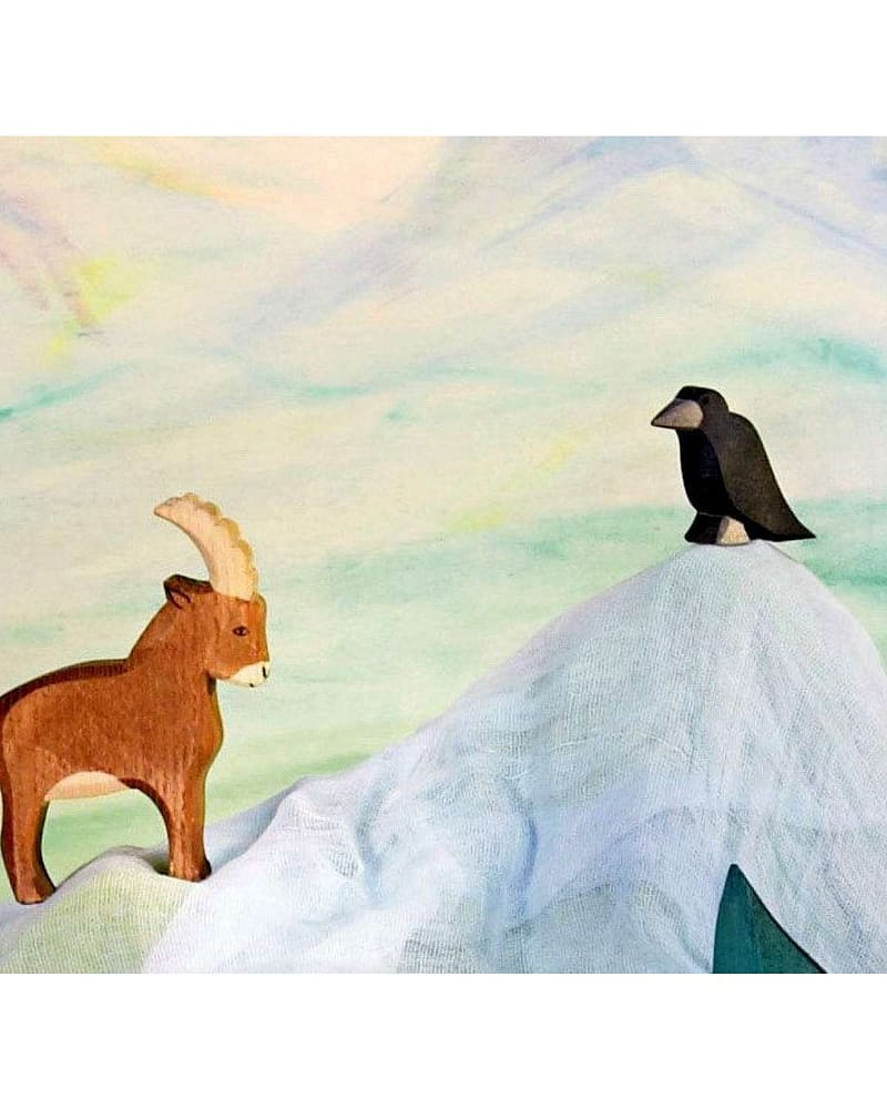 Fugl - Håndlaget Trefigur | Dyrefigurer Skog - Raven