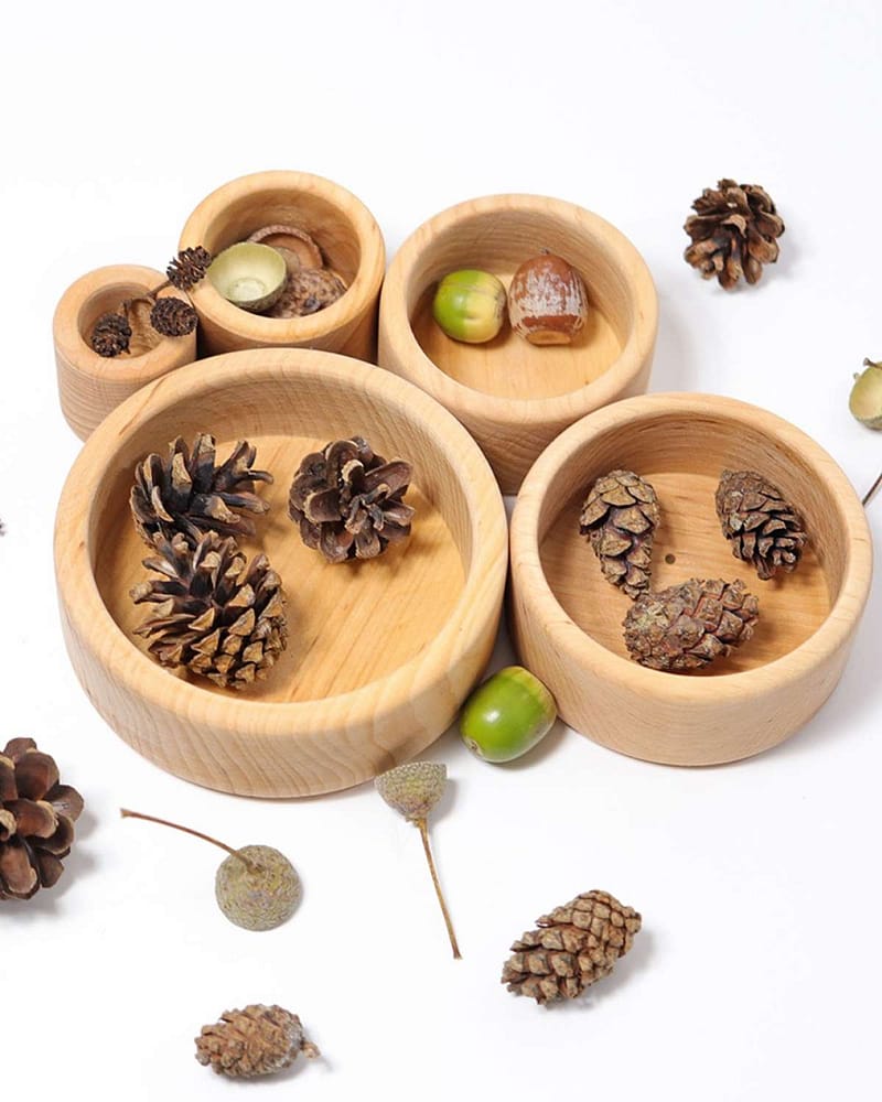 Stableskåler 5pk - Leke i Tre | Montessori Leker