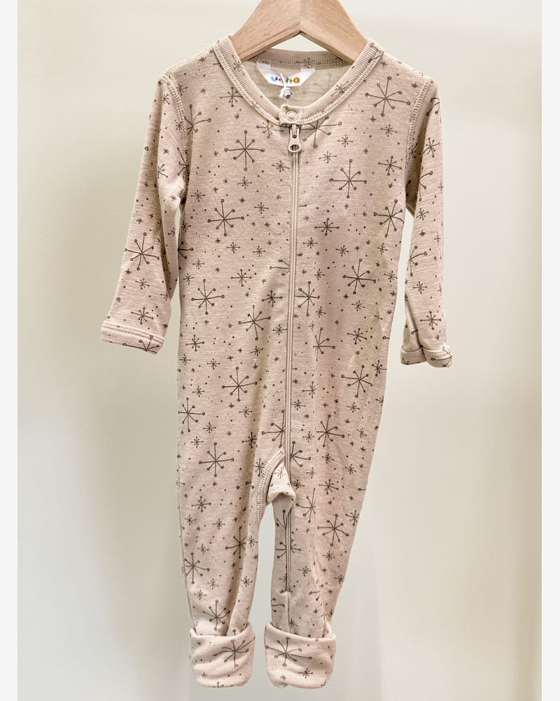 Ullpysj Heldress m/ glidelås og trylleføtter - 100% Merino | Basic