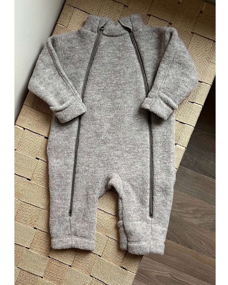 Ulldress m/ Glidelås - Varm ullfleece - 100% Merino - Heavy Basic