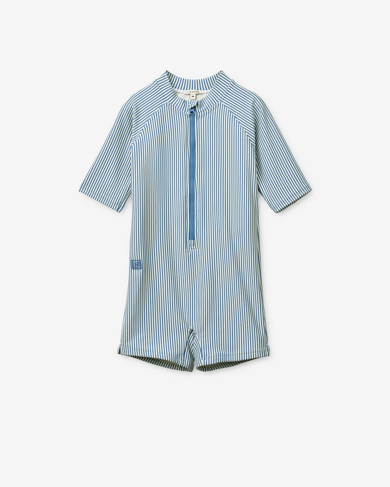 Badedrakt, T-skjorte armer - UV drakt UPF50+ | Max Seersucker Shortsleeve Swim Jumpsuit