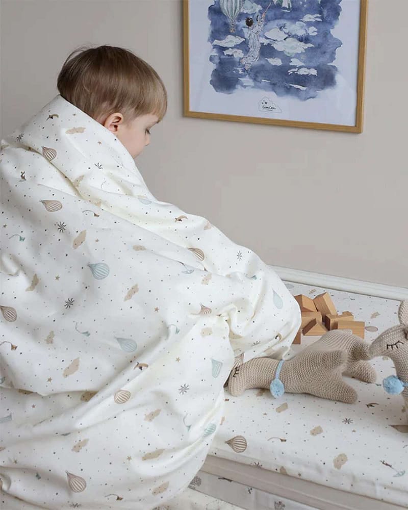 Sengetøy Barn 100x140 - Sateng, Øko Bomull | Bedding Junior