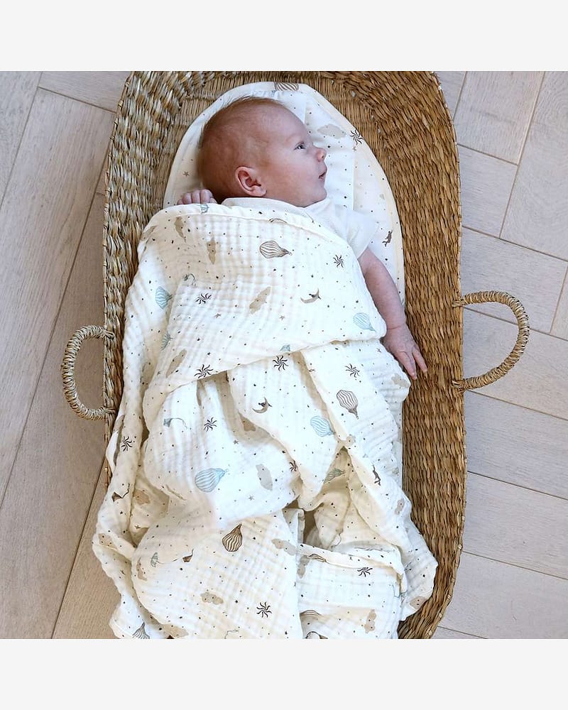 Swaddle teppe - Øko Musselin