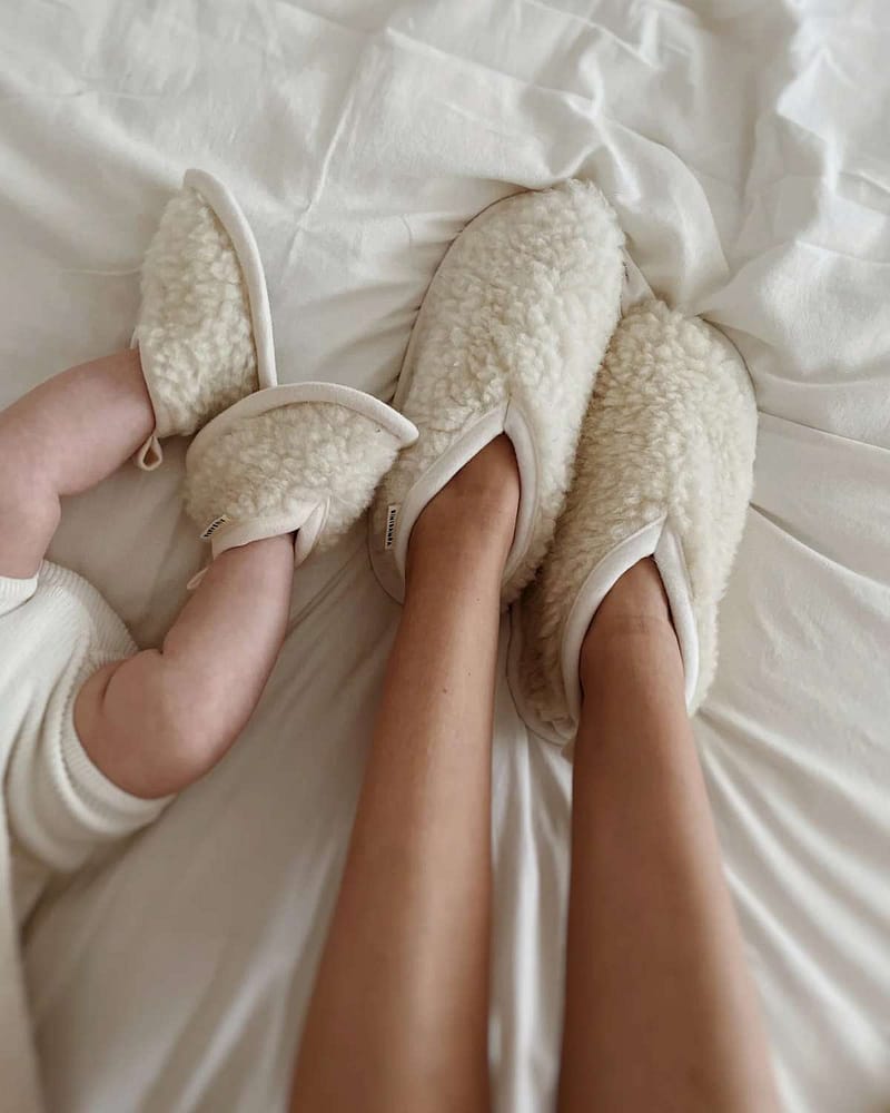 Ulltøfler Baby - Ullfleece & Skinn - 100% Merino | Booties