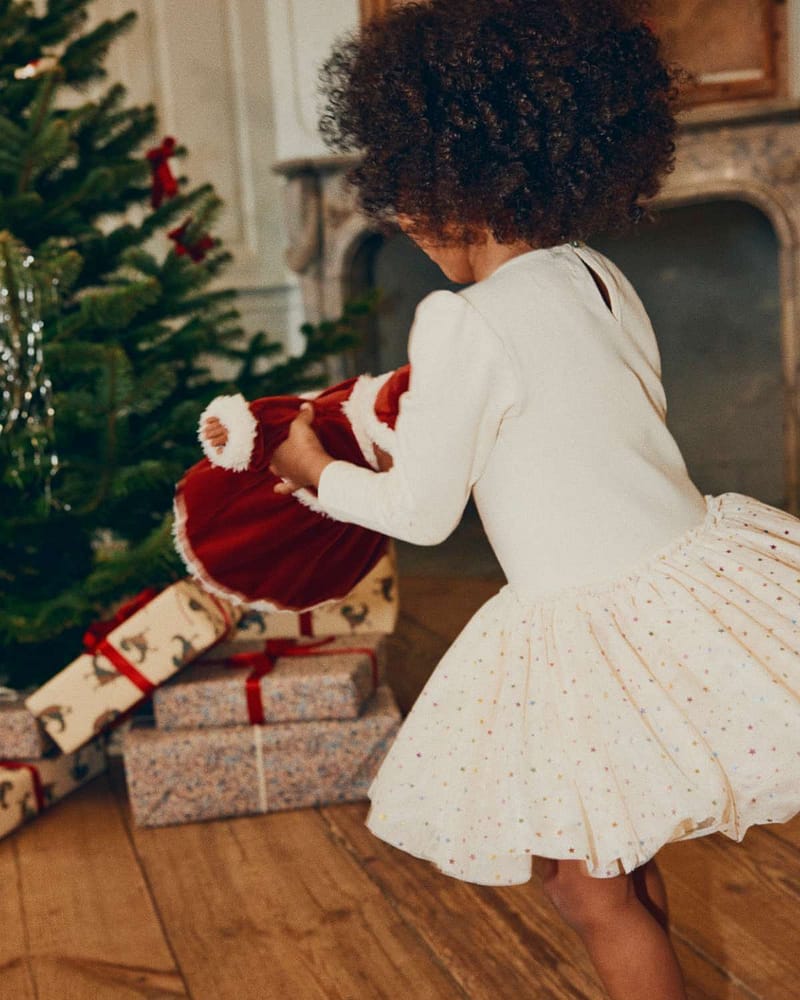 Dukkeklær Julekjole M/ Nisselue | Doll Christmas Dress