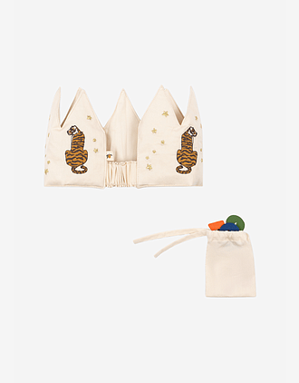 Bursdagskrone Barn 1-9år - Økologisk & Resirkulert | Fabric Birthday Crown