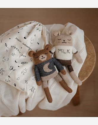 Kosebamse - Håndstrikket Alpakkaull | Bunny Knit Toy