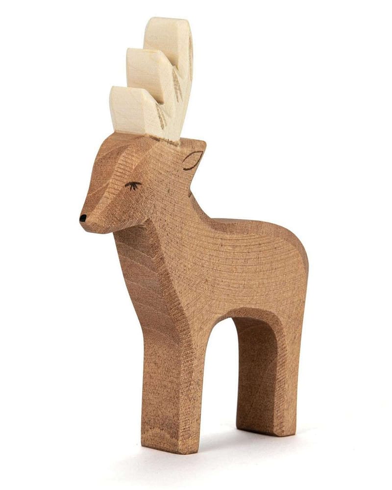 Rådyr Lekedyr - Håndlaget Trefigur | Dyrefigur Skog