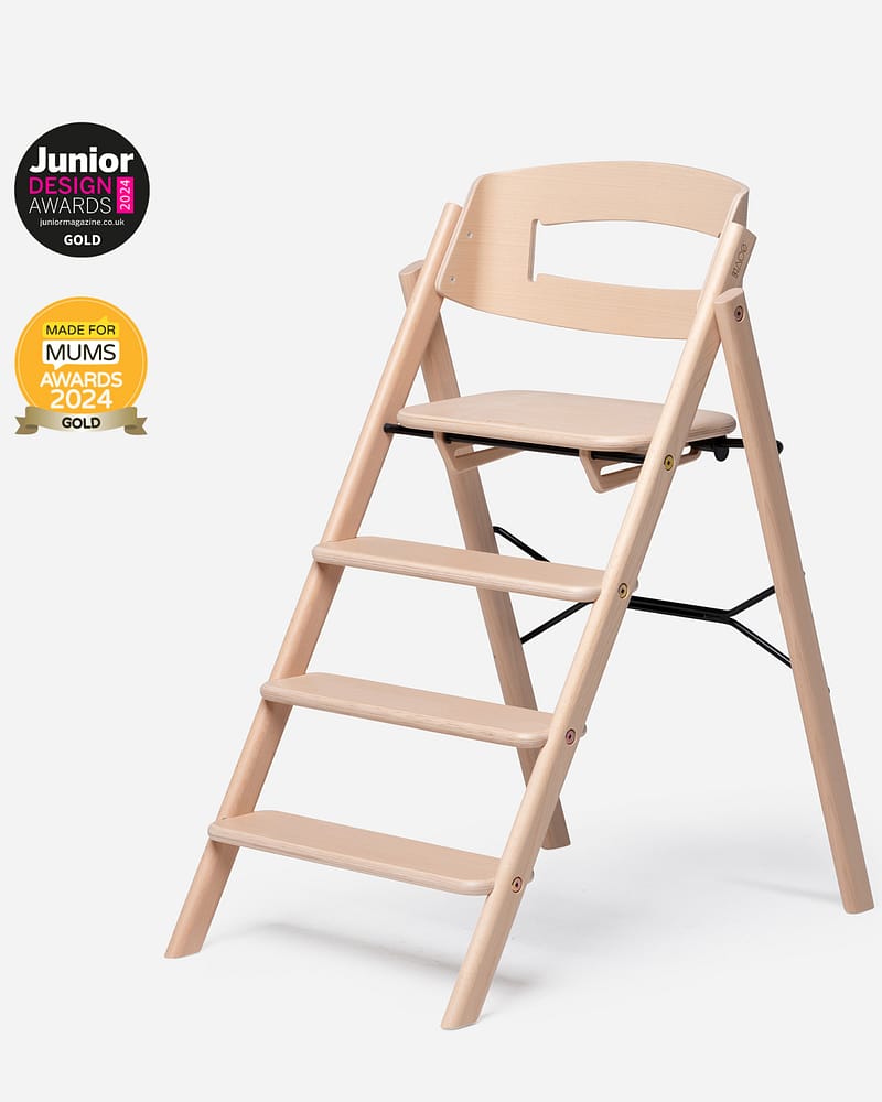 KAOS KLAPP® Bøk Barnestol - Best i Test 2026 - Sammenleggbar | Opp til 110kg!