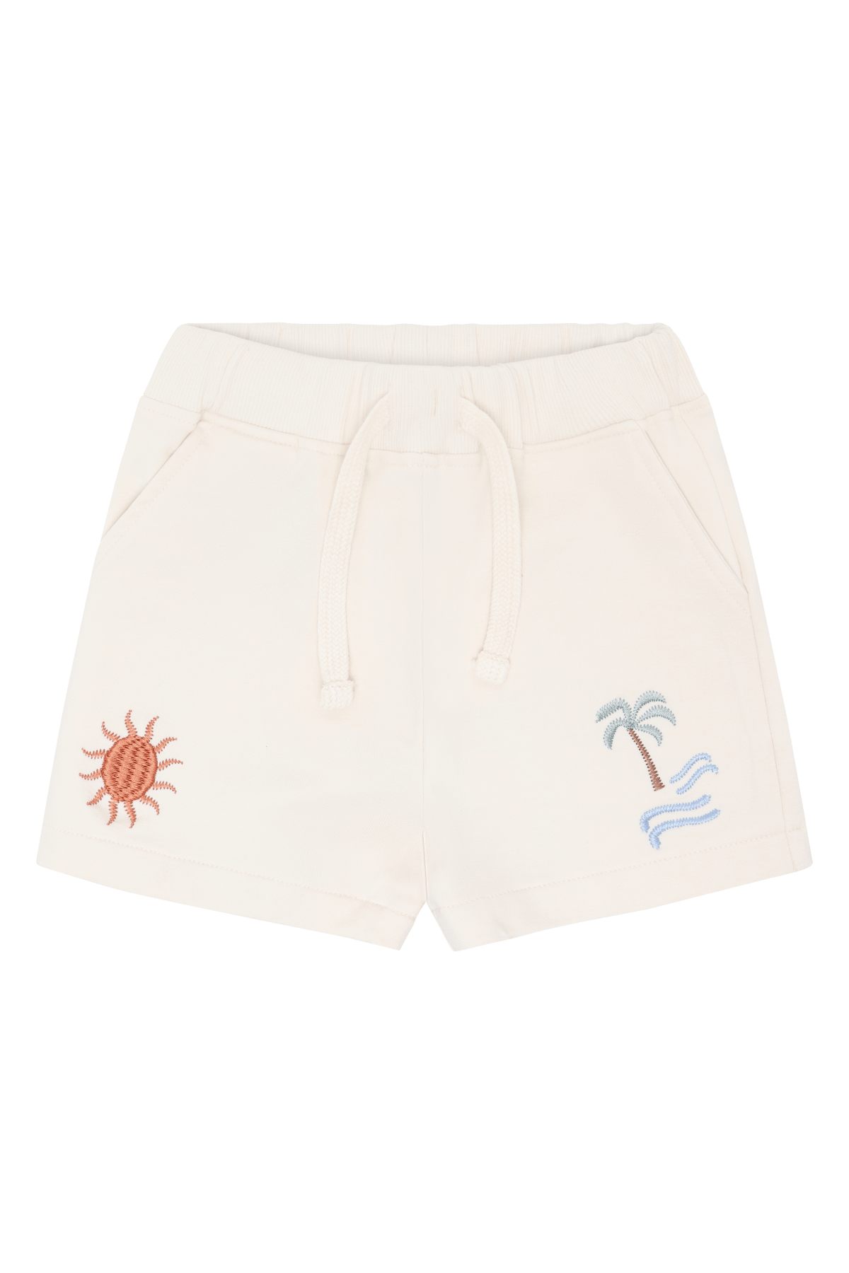 Shorts til Barn – Myk og Elastisk Bomull | HCHaggi Palms, Sandshell