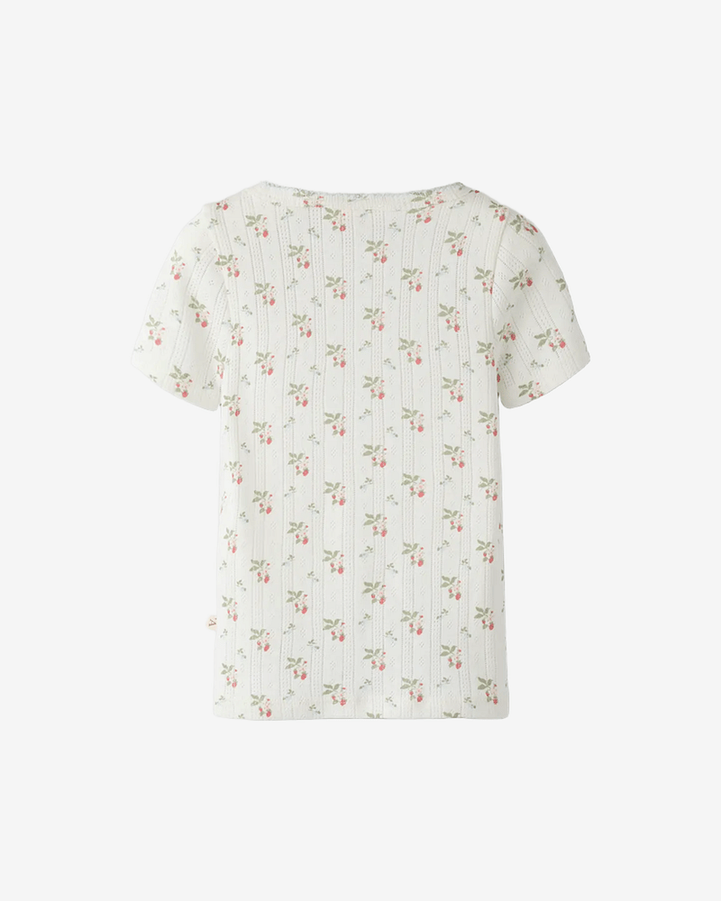 T-Skjorte Barn - Øko Bomull, Pointelle | NMFRACHELLO SLIM TOP LIL