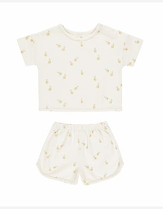 The Boxy Tee & Shorts Sett - Terrystoff i Øko Bomull | Spongy Play Set