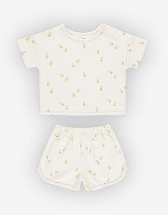 The Boxy Tee & Shorts Sett - Terrystoff i Øko Bomull | Spongy Play Set