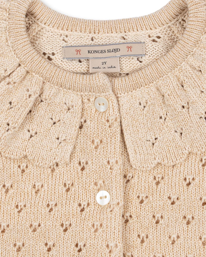 Cardigan Strikket m/ Glitter - Øko Bomull | Holiday Knit Cardigan
