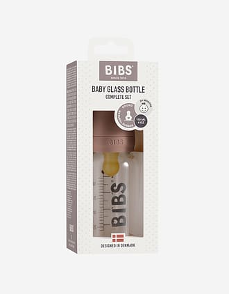 BIBS Tåteflaske i Glass 110 ml - Komplett Sett