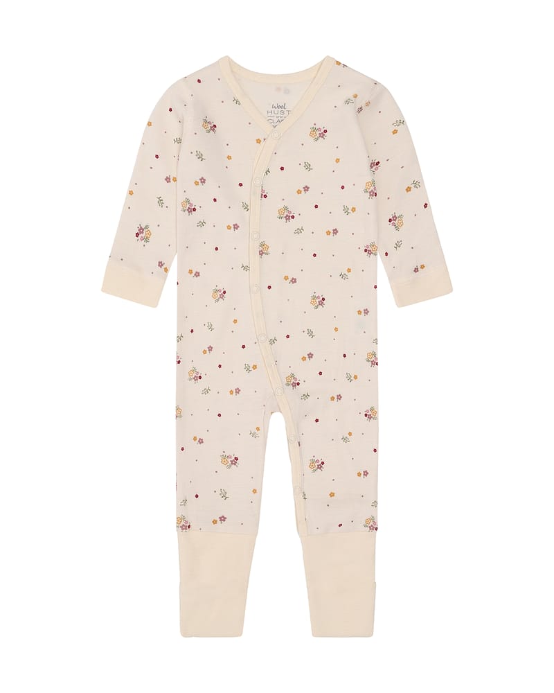 Ullpysj Baby - Heldress med trylleføtter - Ull/Bambusviskose | Mobi Flora