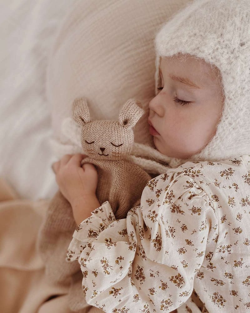 Koseklut Kanin - Håndstrikket Alpakkaull | Knitted Cuddle Cloth