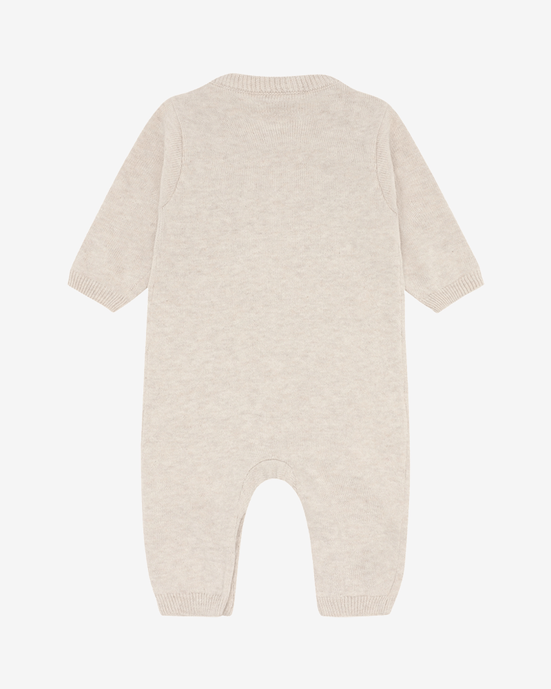 Heldress Baby m/ Broderte detaljer - Strikket, 100% Bomull | HCMill nit