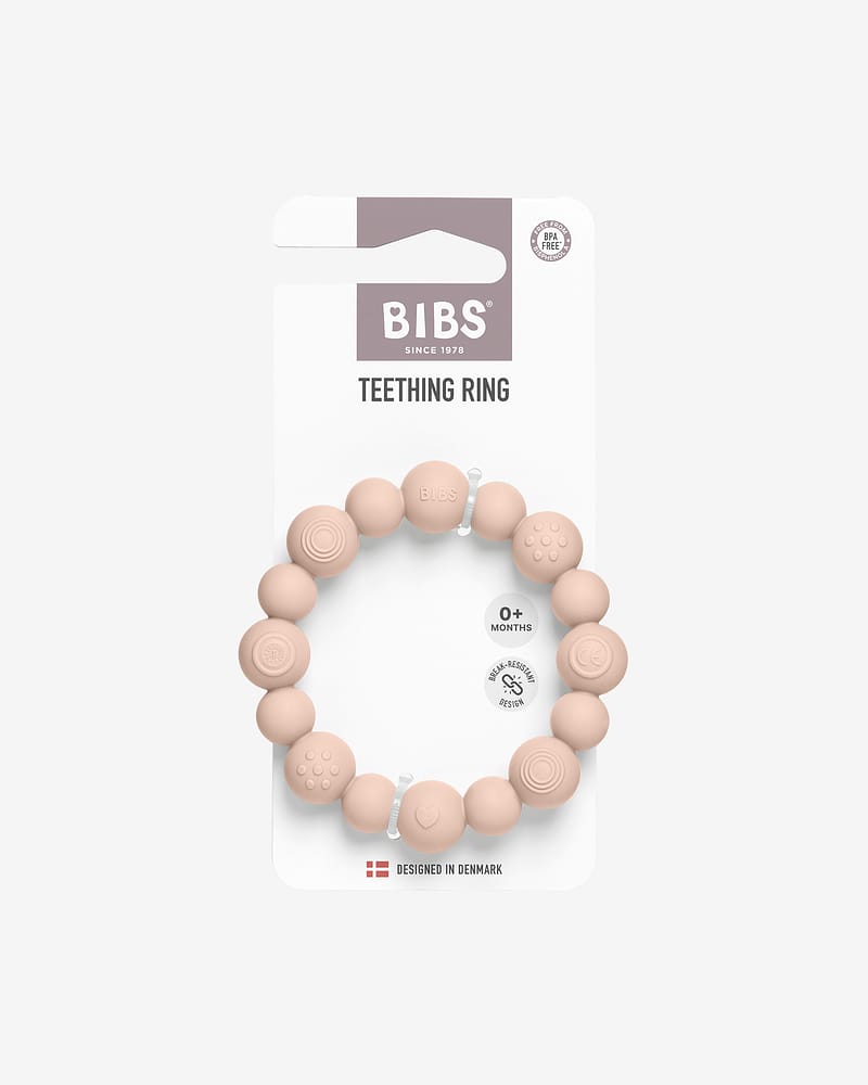 Biteleke i Silikon - Ergonomisk, antigli grep | Teething Ring Beaded