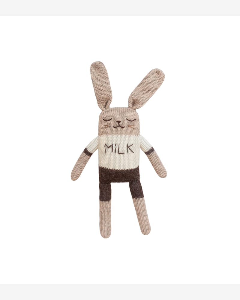 Kosebamse - Håndstrikket Alpakkaull | Bunny Knit Toy